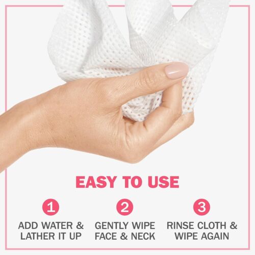 Daily Facials Daily Clean Wipes 4 In 1 Water Activated Cloths 66 Count Packaging - Picture 3 of 8