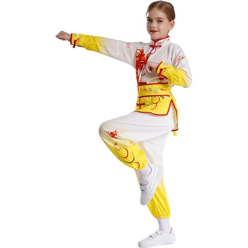 Unisex Tops With Pants Students Uniform Arts Kung Fu Performance Outfit Sports - Picture 46 of 89