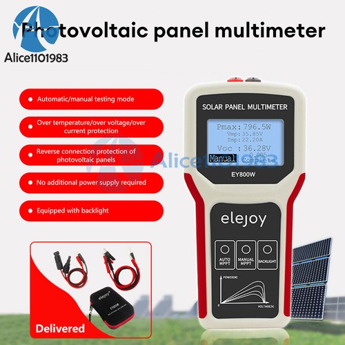 EL400B/EL800W/EL1600W LCD MPPT Panel Solar Probador Panel Fotovoltaico Multímetro - Imagen 14 de 27