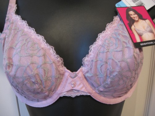 LILY OF FRANCE SENSATIONAL LACE UNDERWIRE BRA * PINK * Style # 2177140 36C NWT - Picture 2 of 8