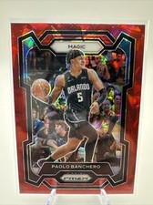 2023-24 Paolo Banchero Red Cracked Ice Prizm #100 - Orlando Magic SP 