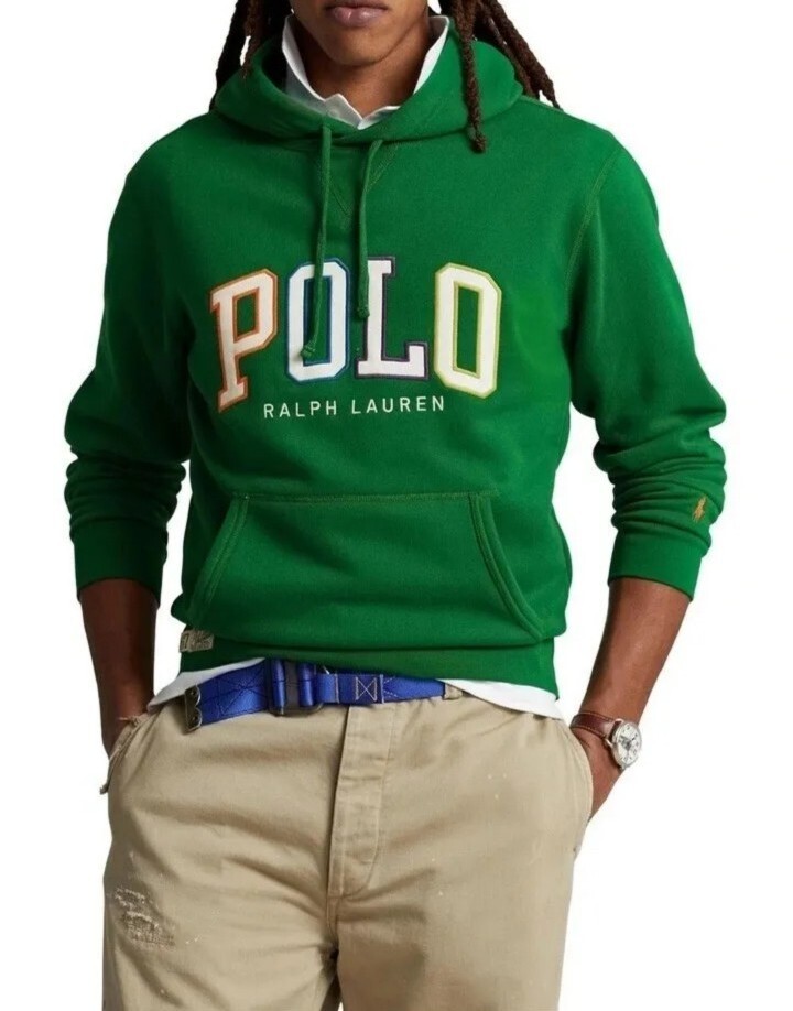 Polo Ralph Lauren Fleece Logo Slim Fit Hoodie Jumper - Green