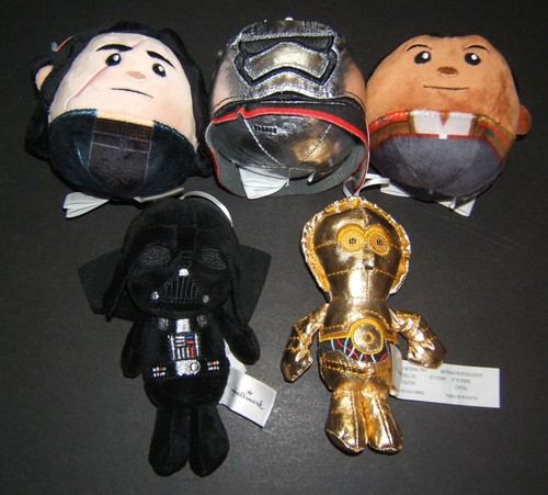 3 HALLMARK STAR WARS PELFFBALLS y 2 ADORNOS COLGANTES DISTINTIVOS - Imagen 3 de 3