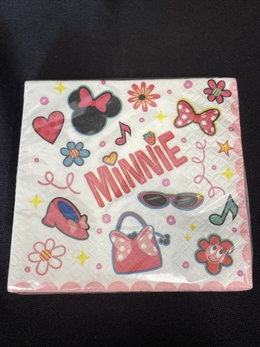 Iconic Minnie Mouse 16 Ct Beverage Napkins Paper - Picture 2 of 4