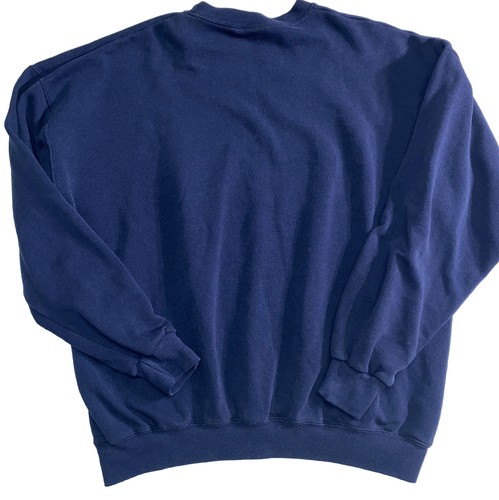 Vintage Michigan Wolverines Sweatshirt Crewneck Mens Large-XL Blue Football 90s - Picture 10 of 11