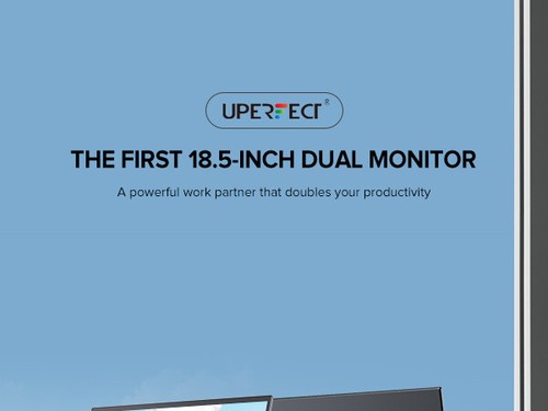 Delta 18.5" Portable Monitor Extender Dual Screen 1080P For Laptop PC PS5 Work - Picture 20 of 20
