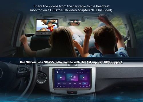 CAM+DVR+Android 14 Auto Car Play Stereo GPS Sat Nav DSP For VW GOLF Polo MK6 MK5 - Picture 17 of 23