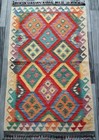 Tribal Handmade Afghan/Turkish Kilim Rug, Aztec Wool Area Rug, Size 130x79 CM