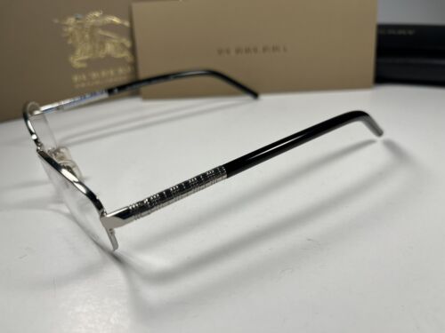 Nuevas gafas Burberry 1157 1005 marcos negros y plateados brillantes 52/17/135 🙂 - Imagen 2 de 8