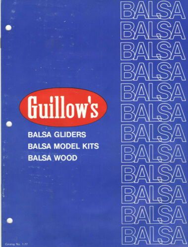 VTG 1977 GUILLOW'S DEALER BALSA MODEL KIT CATALOG & PRICE! GLIDERS/GAS POWERED - Picture 2 of 12