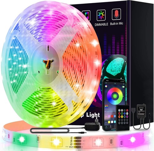 Ruban Led 5m, L8star Smart led chambre Rgb Bande Led 5050 App Contrôle, Led Ruba - Photo 1/8