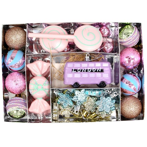 34-80PCS Christmas Ball Shatterproof Xmas Tree Ornaments Hanging Home Decor Ball - Picture 12 of 15