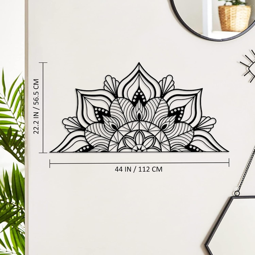 Large Metal Mandala Wall Art, Unique Lotus Flower Wall Decor Artwork, Suitable f - Picture 2 of 12