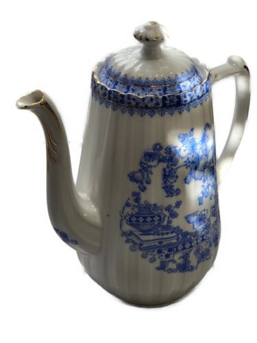 Real Tuppack Tiefenfurt TeaPot azul y blanco China patrón azul porcelana alemana - Imagen 2 de 5