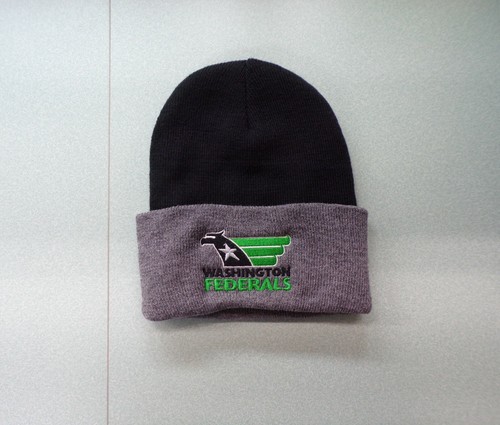 USFL Football Washington Federals Embroidered Cuffed Beanie Hat Cap Redskins New - Picture 2 of 10
