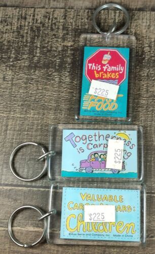 3 Russ Berrie Keychains Family Children Fast Food - Picture 2 of 2