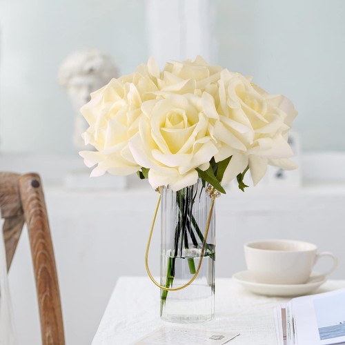 Fake Flowers Faux Silk Real Touch Artificial Rose Flowers for Decoration DIY ... - Picture 8 of 8