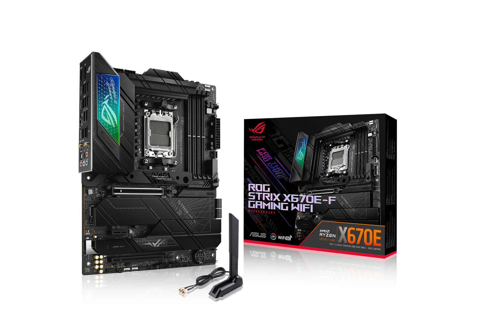 Материнская плата ASUS ROG STRIX X670E-F GAMING WIFI ATX с разъемом AM5 WIFI/M.2/USB3.2-C/DP