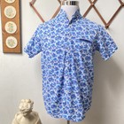 Fabio Dei Velapazza Vintage Button Up Shirt Floral Mandarin Collar Size M/L