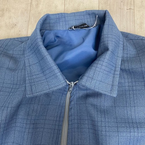 VINTAGE 60s/70s Blue Checked Harrington Jacket XL Tartan Bomber Coat Mod 1960s - Imagen 2 de 11
