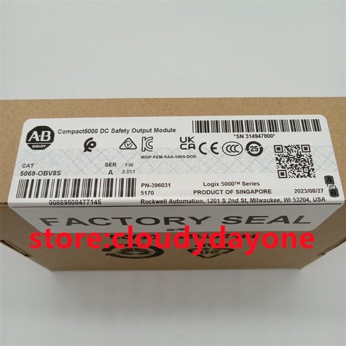 New Factory Sealed AB 5069-OBV8S SER A Compact 5000 DC Safety Output Module
