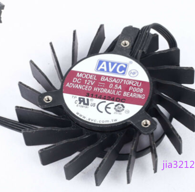 For 65mm 4 Pin Fan AVC BASA0710R2U for Nvidia Quadro 4000 Video Card #JIA For 65mm 4 Pin Fan AVC BASA0710R2U for Nvidia Quadro 4000 Video Card #JIA