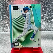 2019 Panini Chronicles Status #23 Kris Bryant Green Foil