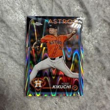 2024 Topps Chrome Update Raywave Refractor Card Yusei Kikuchi #USC103 Astros