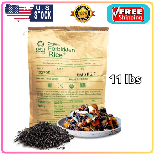 Bulk Organic Forbidden Black Rice – Gluten-Free, Gourmet & Certified Organic Hei - Picture 1 of 9