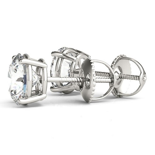 Best Offer! Natural Diamond Stud Earring For Women Uk Hallmarked 0.20CT - 2.00CT - Picture 23 of 99