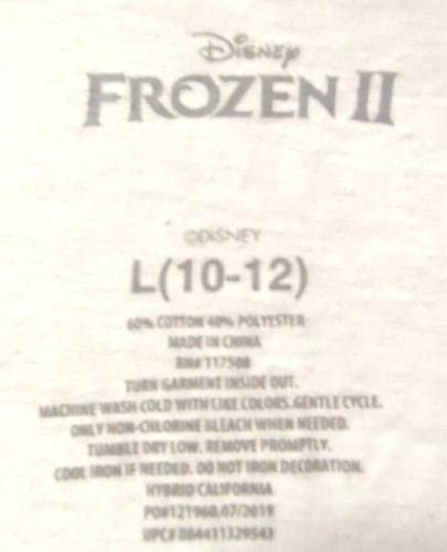 Disney Frozen II Elsa Girls Long Sleeve Light Blue Knotted Shirt L (10-12) - Picture 6 of 6