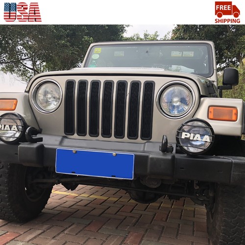 Front Grille Inserts Mesh Grill Cover Accessories For Jeep Wrangler TJ 1997-2006 - Picture 11 of 12