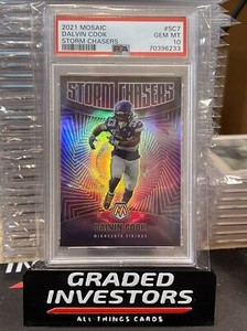 2021 Mosaic Dalvin Cook Storm Chasers RC PSA 10 Gem Mint Falcons SC-7 💎 Vikings
