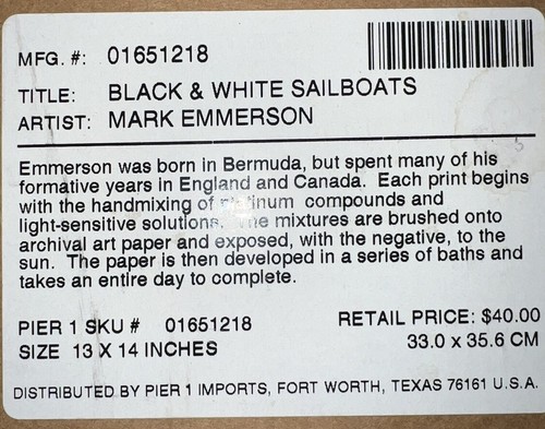 Mark Emmerson Maritime print Sailboat - Picture 4 of 5