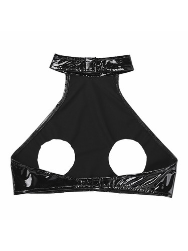 Herren Glänzend Metallic Crop Tank Top Ärmellos Stehkragen Muskel Weste Streetwear - Bild 51 von 54