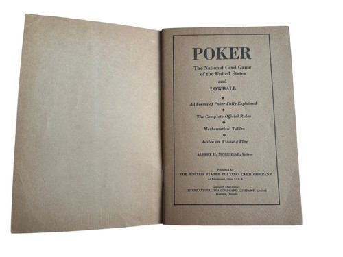 Poker Card Game Guide How to Master Rules Strategy Vintage Casino Book - Picture 3 of 5