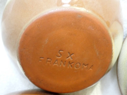 Set of 4! Frankoma Plainsman Brown Pottery Matte Glaze bowls. Footed 5X 5XL - Picture 11 of 12