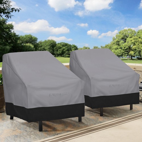 Patio Chair Cover Casual Seating Waterproof Outdoor Garden Lawn Furniture Gray - Picture 5 of 6