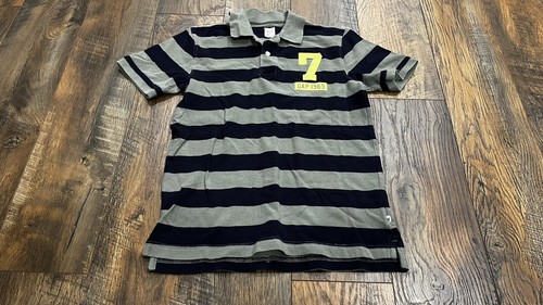 Gap Kids Green Black Striped Polo T-Shirt, Size XL 12 - Picture 2 of 6