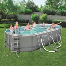 Bestway Power Steel 18ft x 9ft x 48in Above Ground Swimming Pool