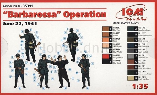 ICM 35391-1/35 Barbarossa Operation June 22,1941 4 figure WWII plastic model kit - Picture 2 of 11