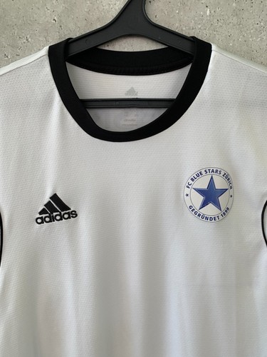 FC BLUE STARS ZURICH GEGRUNDET FOOTBALL SHIRT #18 ADIDAS JERSEY SIZE L - Picture 3 of 10