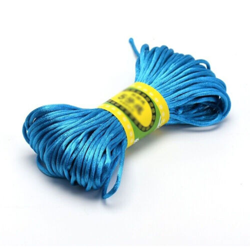 20m Nylon Rattail Satin Chinese Knotting Silk Macrame Cord String Jewelry Making - Picture 11 of 38