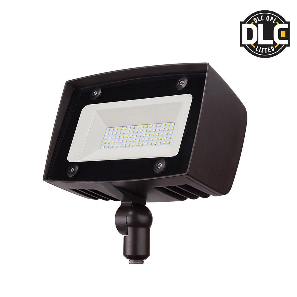 Details About 5000 Lumens Probrite Dark Bronze Outdoor Led Architectural Security Flood Light