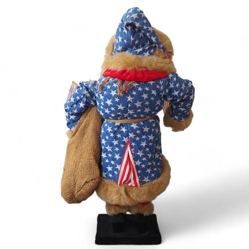 Handcrafted Hand Carved Folk Art Vintage Patriotic Uncle Sam Santa 25" Figure - Picture 5 of 12