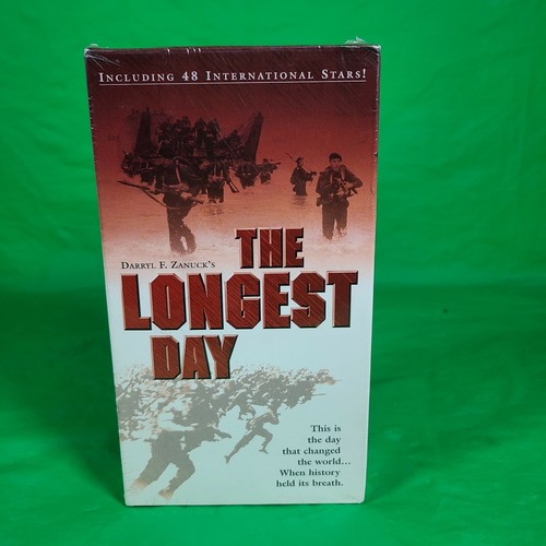The Longest Day John Wayne B&W NEW SEALED VHS Tape - Picture 1 of 7