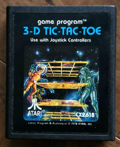 3D Tic Tac Toe (Atari Game Program, 1978) PICTURE LABEL CARTRIDGE - Picture 1 of 5
