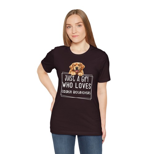 Golden Retriever Lover T Just A Girl Who Loves Dogs Pet Owner Gift Women's - Picture 6 of 49