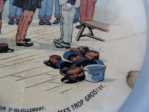 ASSIETTE SARREGUEMINES U&C - SERIE MILITAIRE N° 11 - AU MAGASIN D'HABILLEMENT - Imagen 3 de 6