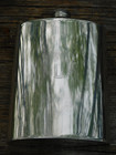 8 oz. Flask Comoy's English Pewter MJG Chrome Finish Monogram & Date engraved